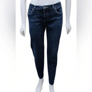 Kut From The Kloth Skinny Dark Wash Raw Hem  Size 12